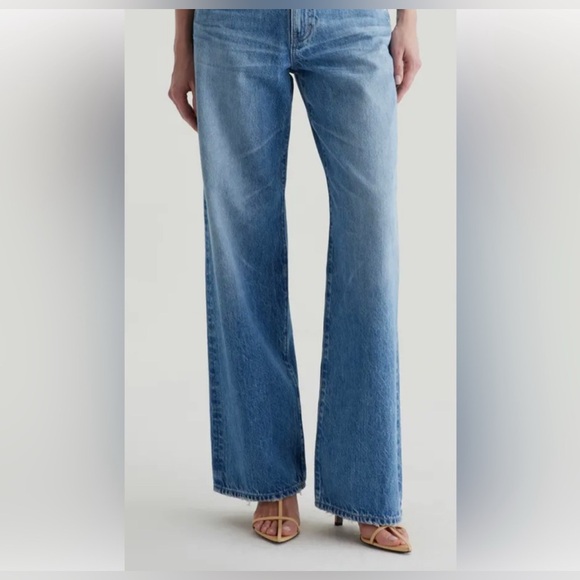Ag Adriano Goldschmied Denim - Anthropologie x A. goldsmith Adria Wide Leg Wide Leg Women's Blue Jeans Sz 32
